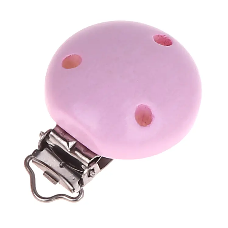Holzclip / Schnullerclip Ø35mm rosa 2037 auf Lager
