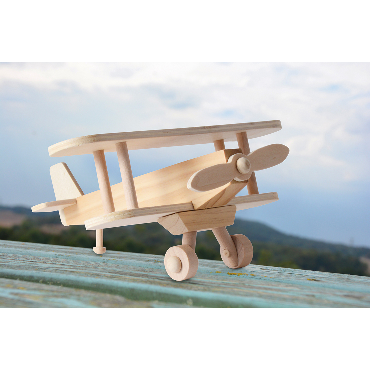 Holzspielzeug, Holzflugzeug, Modellflugzeug, Holzauto, Spielzeugflugzeug