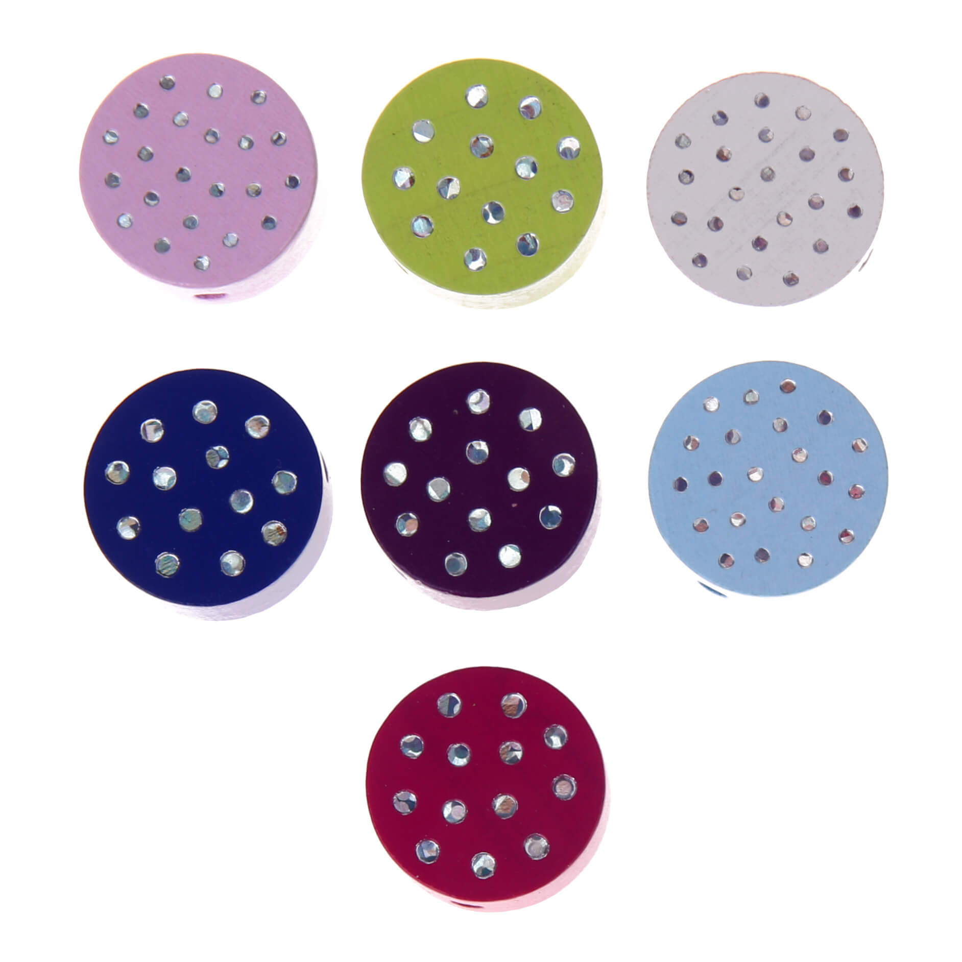 Motif bead Disc glitter dots