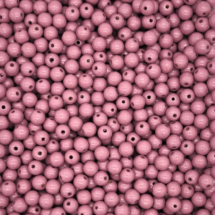 Pastel colored wooden beads 10mm - 50 pieces wine red 12 in stock 