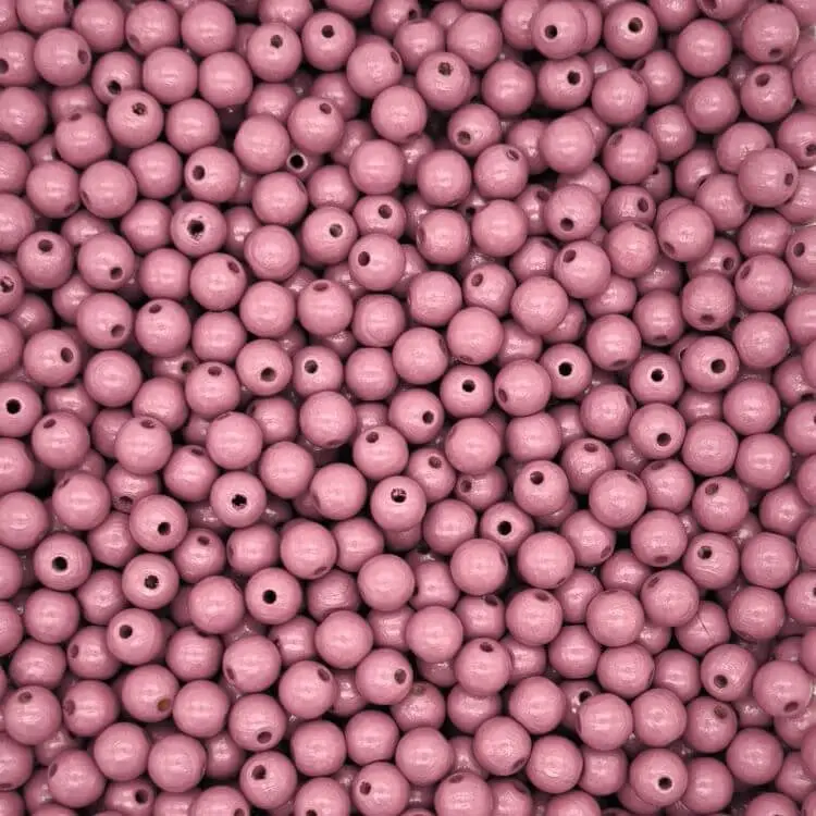 Pastellfarben Holzperlen 10mm • 50 Stück weinrot 62 auf Lager