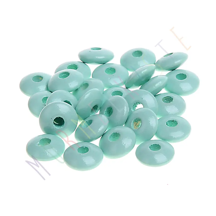 Linsen-Perlen Holzlinsen 10mm • 50 Stück mint 180 auf Lager
