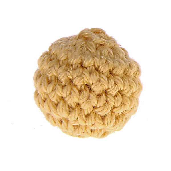 Häkelperle 20mm Sand 187 auf Lager