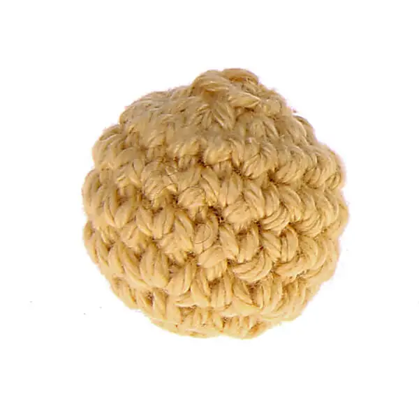 Häkelperle 20mm Sand 39 auf Lager