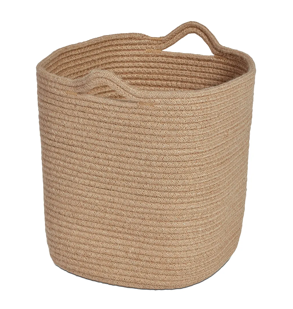 Seagrasskorb, gewebter Korb, Aufbewahrungskorb, neutrale Farbe, runder Korb, Korb, Aufbewahrung, Rattankorb, gewebt, Naturfarbe
