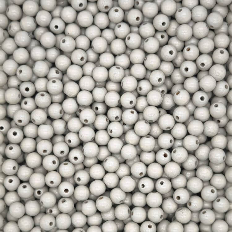 Pastel colored wooden beads 10mm - 50 pieces light gray 89 in stock 