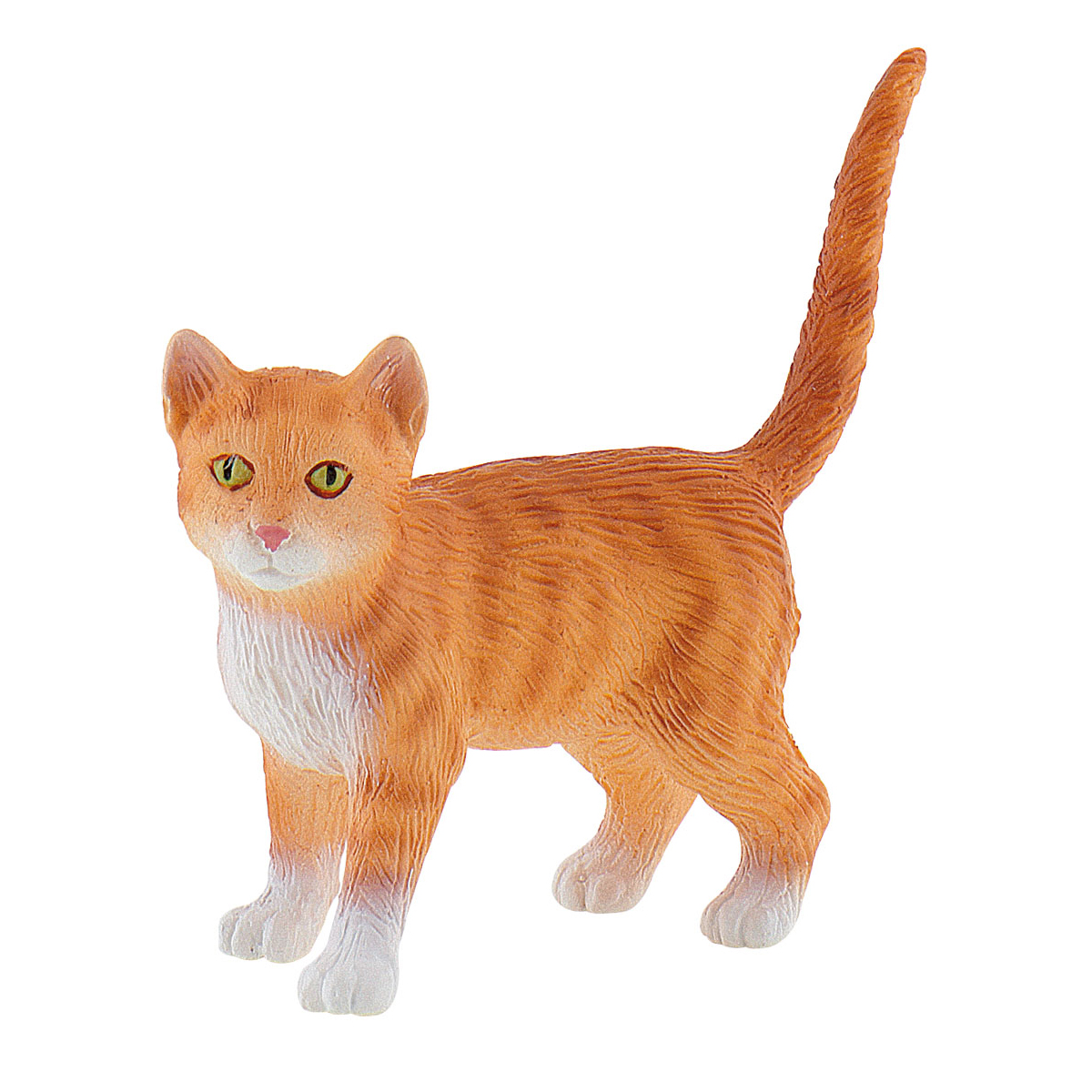 katze, katzenfigur, spielzeug, orange, fur Ausprägung, Katze, Kunststofffigur, orange, graues Kinn, gezeigt als Haustier