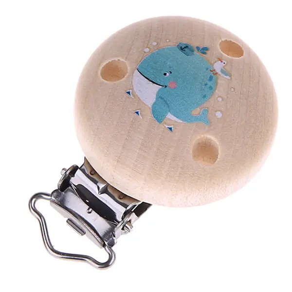 Pacifier clip whale mint 19 in stock 