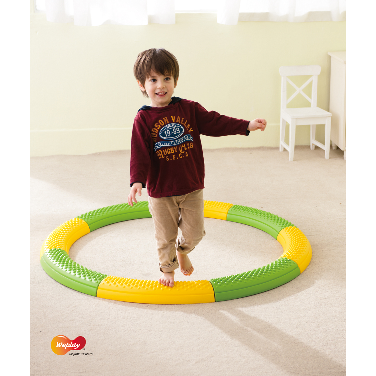 Kinder, Hula-Hoop, Spielring, Grün, Gelb
