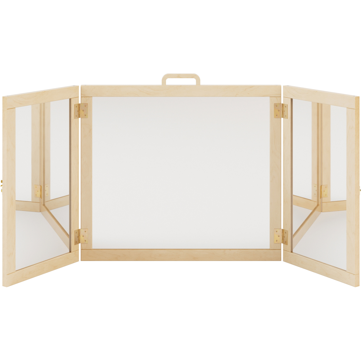 Bildschirm, Trennwand, Holzrahmen, Klappbar, Spiegelglas