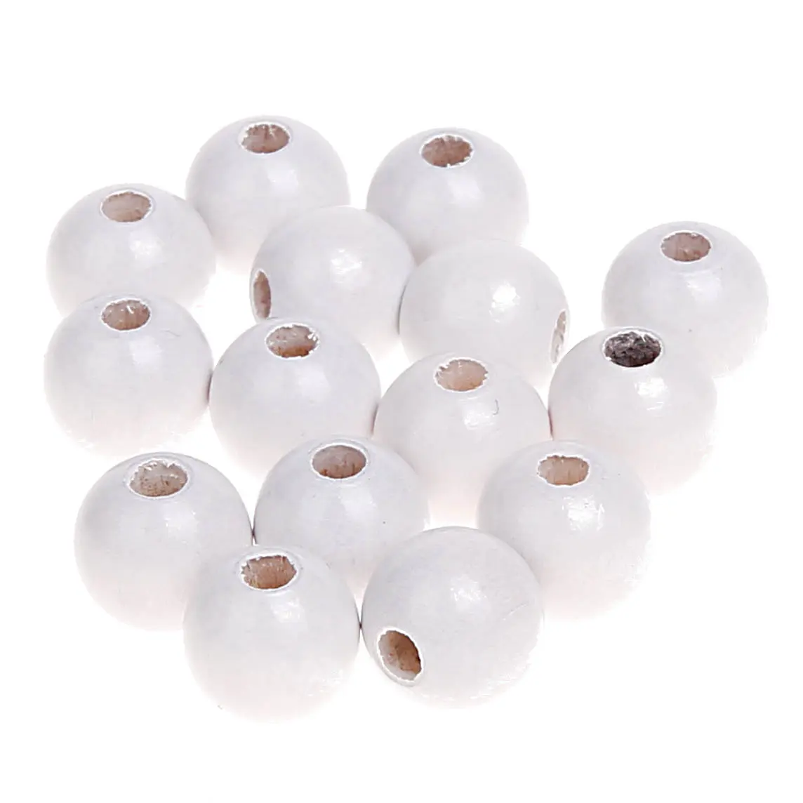 Wooden beads 10mm - 50 pieces white 164 in stock 