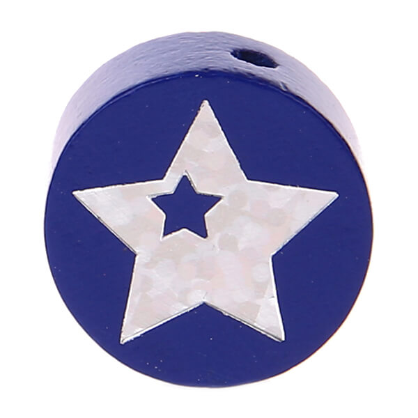 Motif bead disk glitter star dark blue 733 in stock 