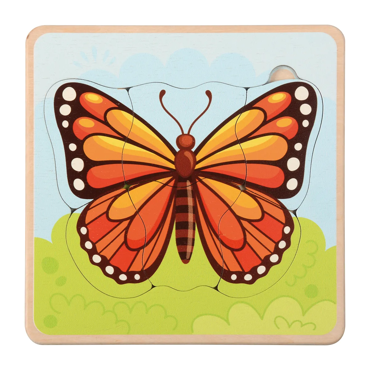 Schmetterling, Puzzle, Holzspielzeug, Bunte Flügel, Outdoor/Frühling, Schmetterling-Puzzle, Holzpuzzle, Tiermotiv, Bunte Flügel, Kinderpuzzle