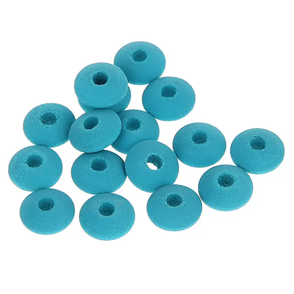 Watercolors wooden lenses 10mm - 50 pieces petrol 119 in stock 