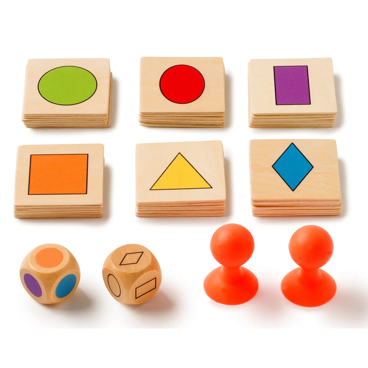 Formblöcke, Farbblöcke, Geometrische Formen, Würfel mit Formen, Holspielsteine, geometrische Formen, Holzbausteine, farbige Formen, sortierspiel, würfel/würfelkanten