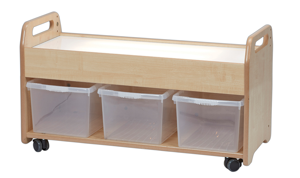 Kinderbett, Holz, Wagen, Aufbewahrung, Auflage, Kinderbett, Rollcontainer, Holz, auf Rollen, Aufbewahrungsboxen, Kinderbett, Unterbett-Aufbewahrung, Holzrollwagen, drei Plastikbehälter, Rollrollen