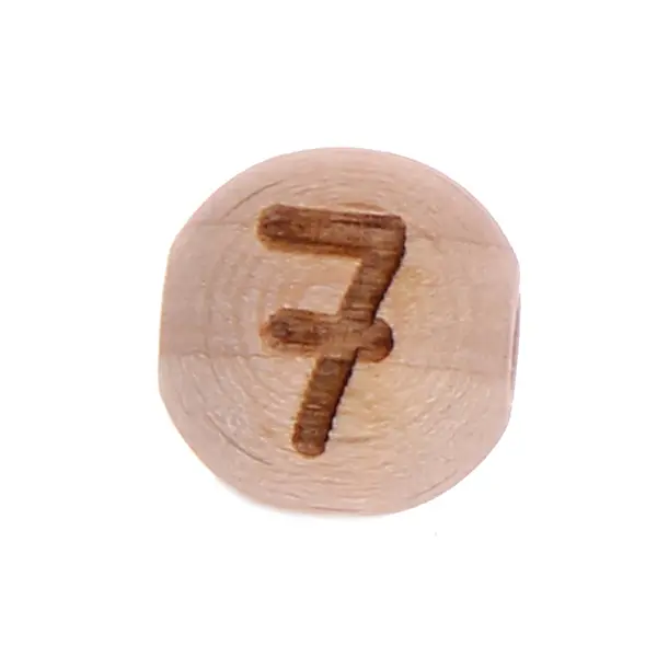 Letter beads 12mm with laser engraving - drilled horizontally 7 207 in stock 