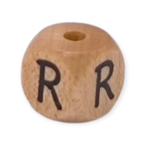 Letter beads letter cube wood embossed 10mm R 490 in stock 