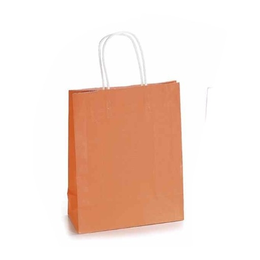 mittelgroße farbige Geschenktüte • Papier orange 16 in stock 