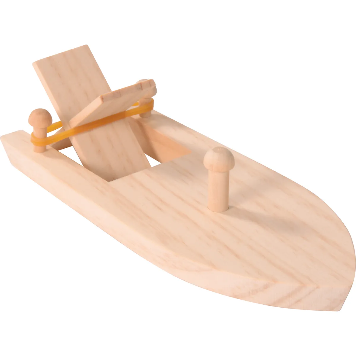 Holzboot, Spielboot, Spielzeug, Ruderboot, Naturholz, holzboot, holzspielzeug, miniaturboot, gummiband?, stäbchen?