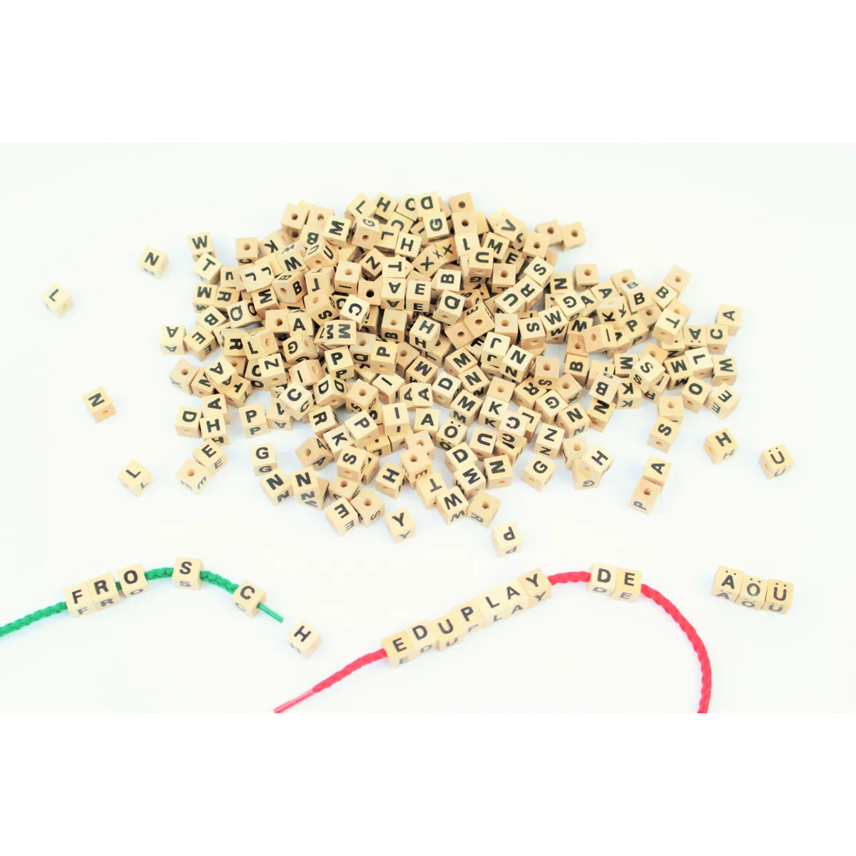 Alphabetperlen, Holzperlen, Buchstabenperlen, Bildungsspiel, Perlenkette, Buchstabenwürfel, Scrabble Würfel, Holzwürfel, Buchstabenperlen, Sprache Lernspiel