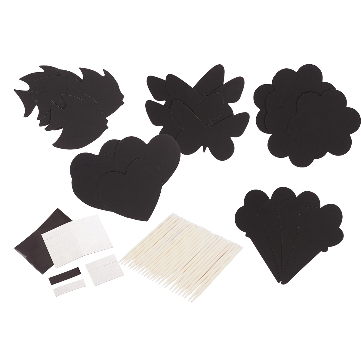 Schwarz, Herzform, Wolkenform, Deckel-Teile, Tragment Zubehör