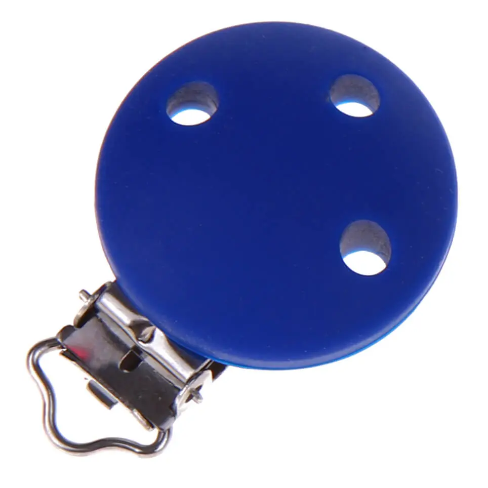 Silicone clip pacifier clip 35mm dark blue 291 in stock 