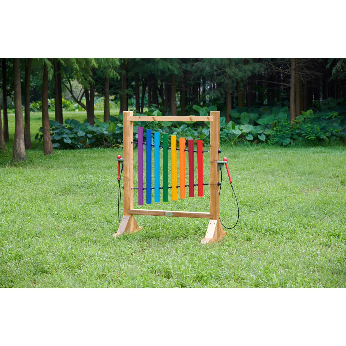 Holzrahmen, Xylophon, Regenbogenfarben, Spielzeug Xylophon, Outdoor Spielgerät