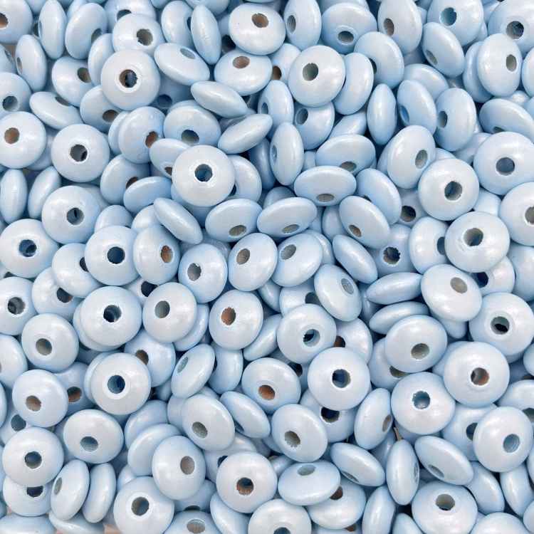 Wooden lenses mother-of-pearl 10mm - 50 pieces baby blue 66 in stock 
