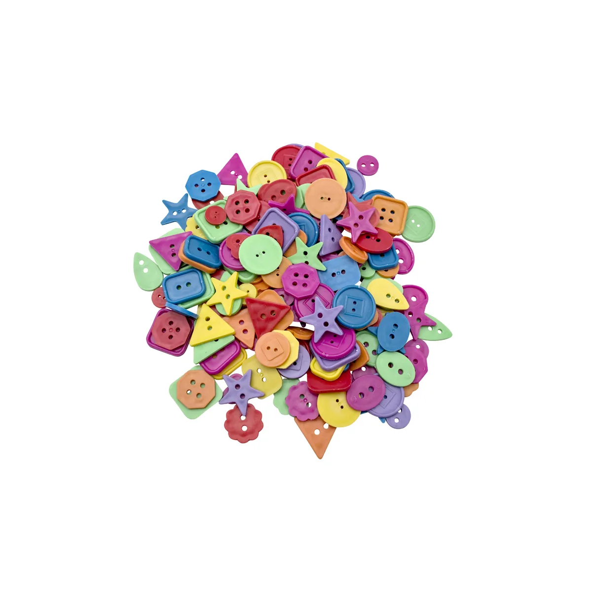 Knöpfe, Sortiment, Multicolor, Knopfformen, Kunststoff, Knöpfe, Bunt, Sortiment, Knopfset, Buttonen