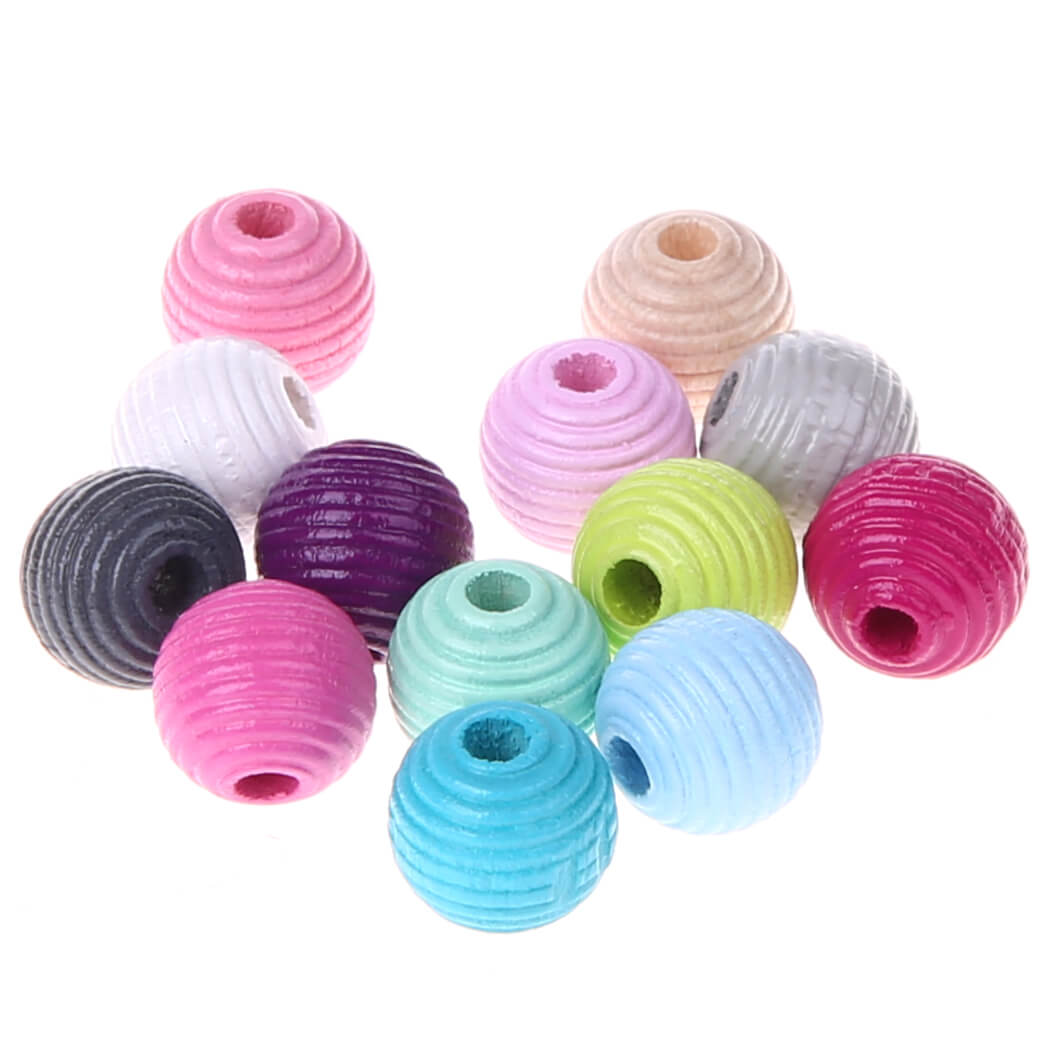 Rillenperlen 10mm • 30 Stück