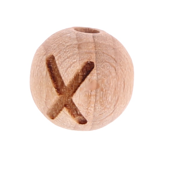 Letter beads 12mm with laser engraving - drilled vertically X 41 in stock 