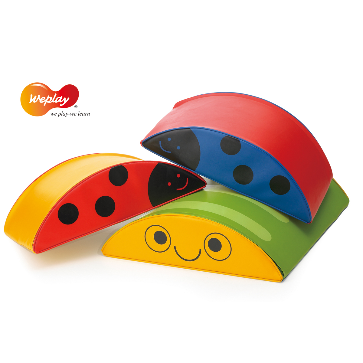 puzzle, soft blocks, stapelbares spielzeug, bunte farben, marienkäfer muster