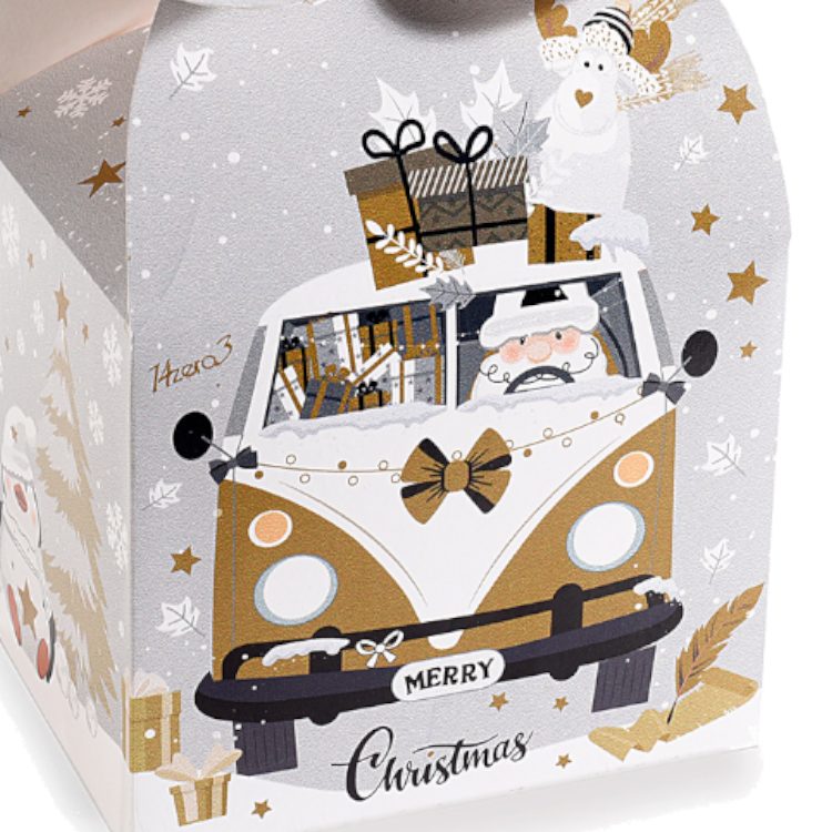 Papier Geschenkbox Weihnachten Van 24 auf Lager