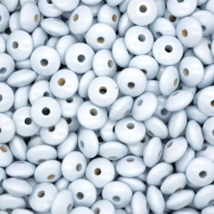 Wooden lenses 14mm - 50 pieces baby blue 48 in stock 