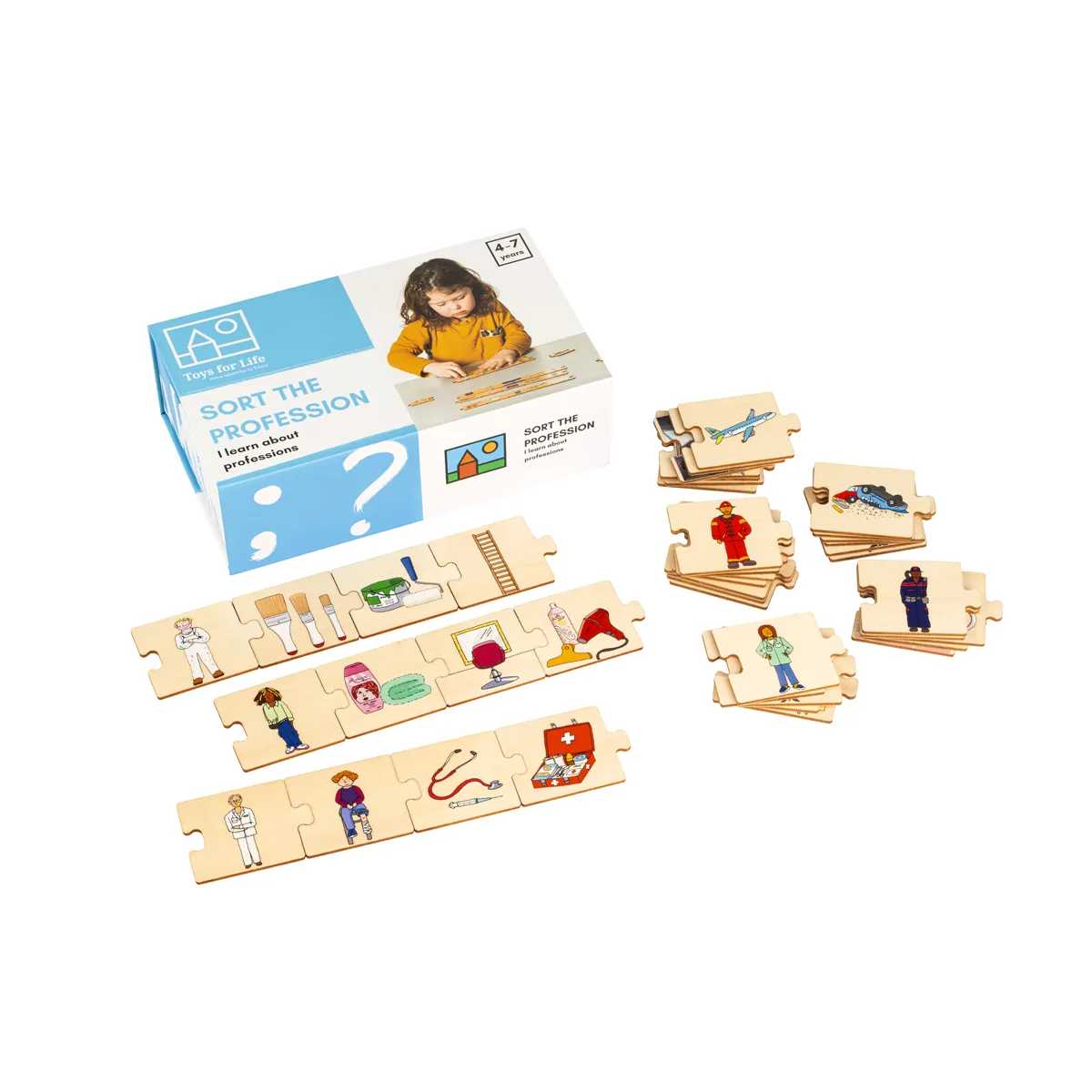 Puzzles, Medizinisch, Bildung, Holzstücke, Kinder, Holzpuzzle, Puzzlesteine, Medizin Berufsbilder, Lernspiel, Berufe-Spielzeug