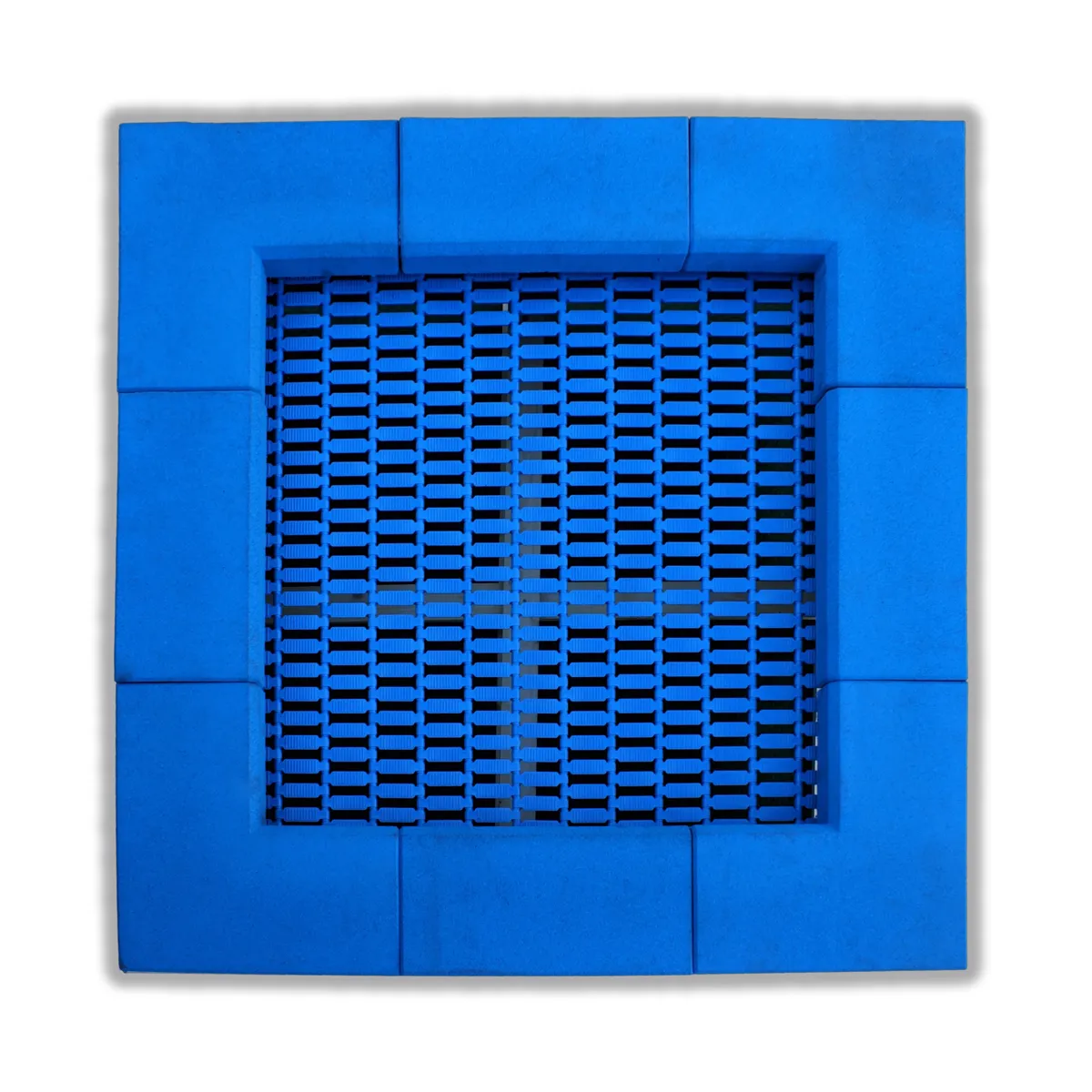 blau, Gitter, rechteckiger Rahmen, Schaumstoffpolsterung, Konstruktionsgitter, blau, Gitter, Trampolin, Belüftung, quadratischer Rahmen