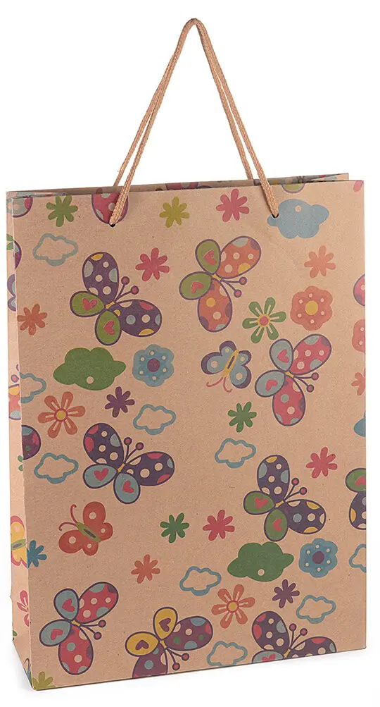 Large colorful gift bag Butterflies 13 in stock 
