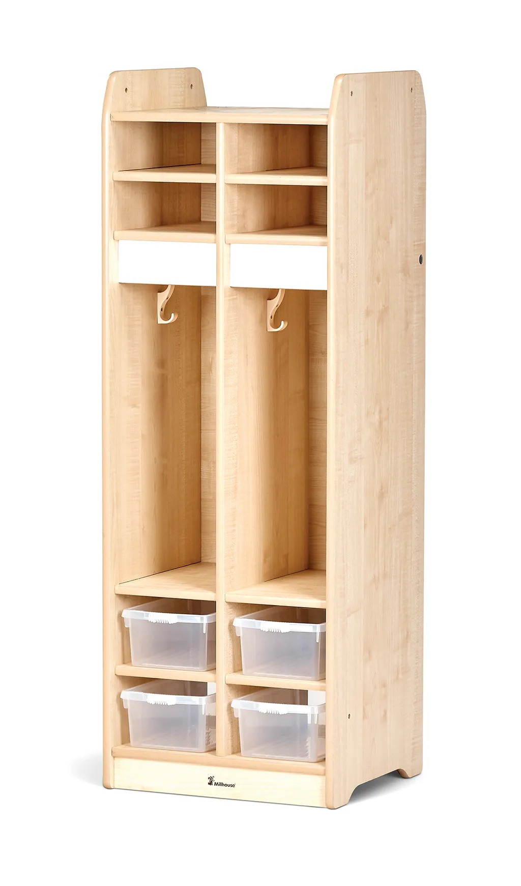 Kleiderschrank, Schrank, Holz, Aufbewahrung, Schuhschrank?, Schrank, Garderobe, Holz, Haken, Kunststoffboxen