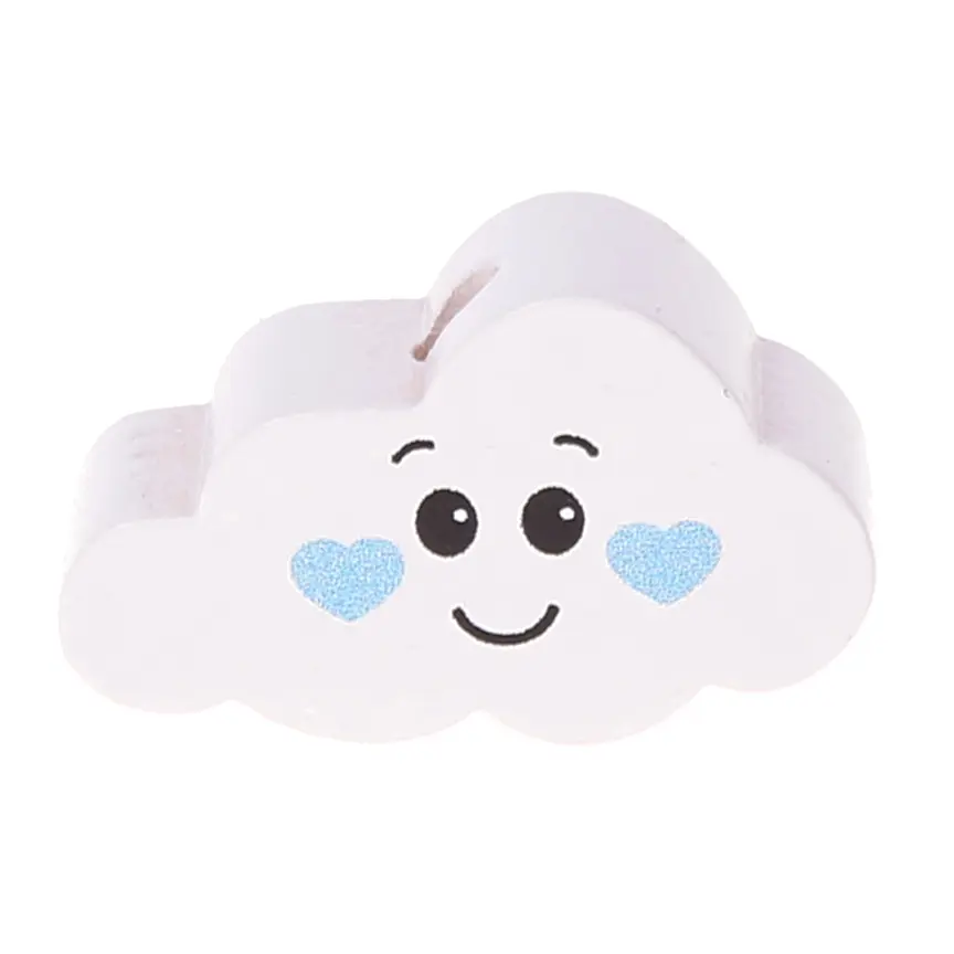 Motif bead cloud face white-baby blue 33 in stock 
