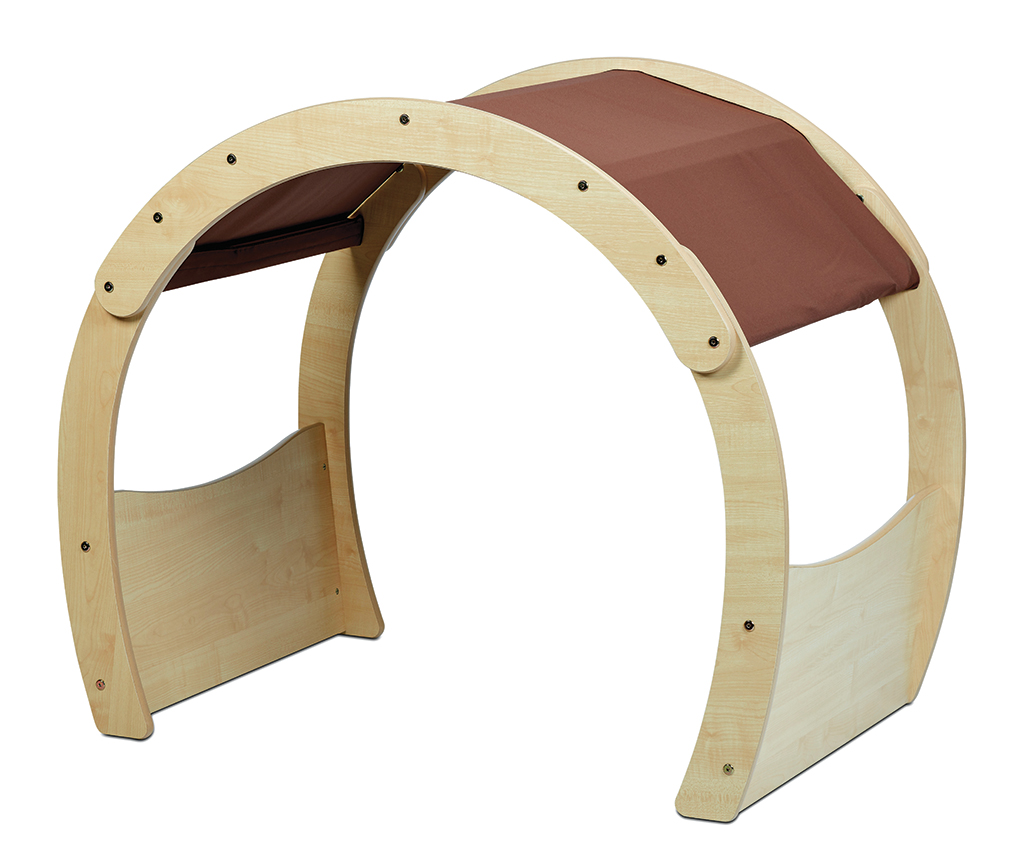 Holzrahmen, Kletterbogen, Kinderbett, Spielbogen, Hängemattenstruktur, Kinderspielzeug, Holzrahmen, Schale mit Stoffdach, Rotes Dachstoff, Kastensystem Holz