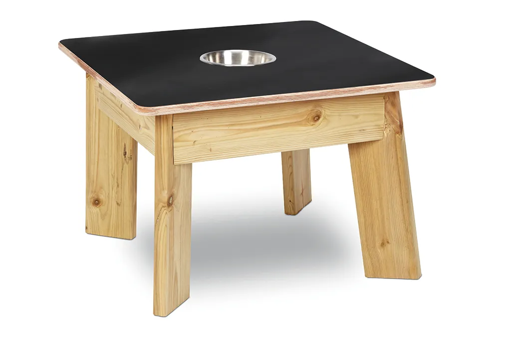 Kindertisch, Holztisch, Kinderwerkbank, Tischplatte-Magnet, Becherhalter, Kinderstehbock, Holzstuhl, Schreibtischstuhl, Hybrid-Tischplatte, Glatte Oberseite