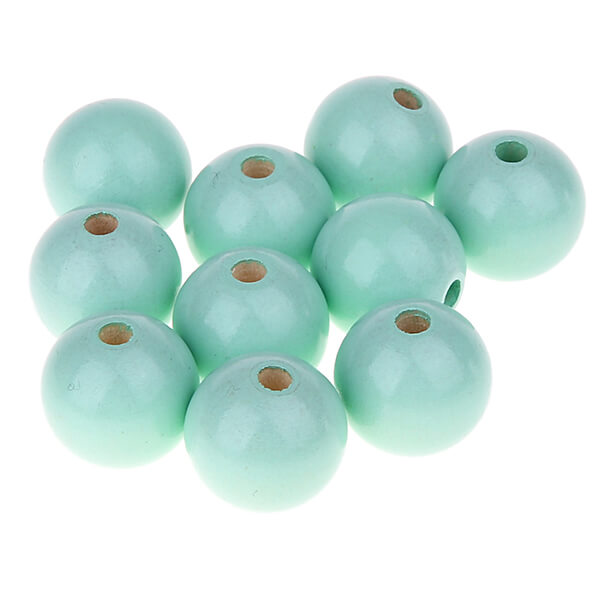 Holzperlen 18mm • 10 Stück mint 215 auf Lager