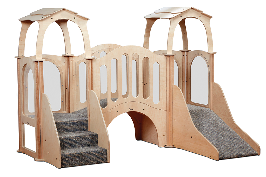 Klettergerüst, Spielturm, Holzspielgerät, Stufenleiter, Rutsche, Klettergerüst, Spielplatz, Holz, Kletterstufe, Rutsche