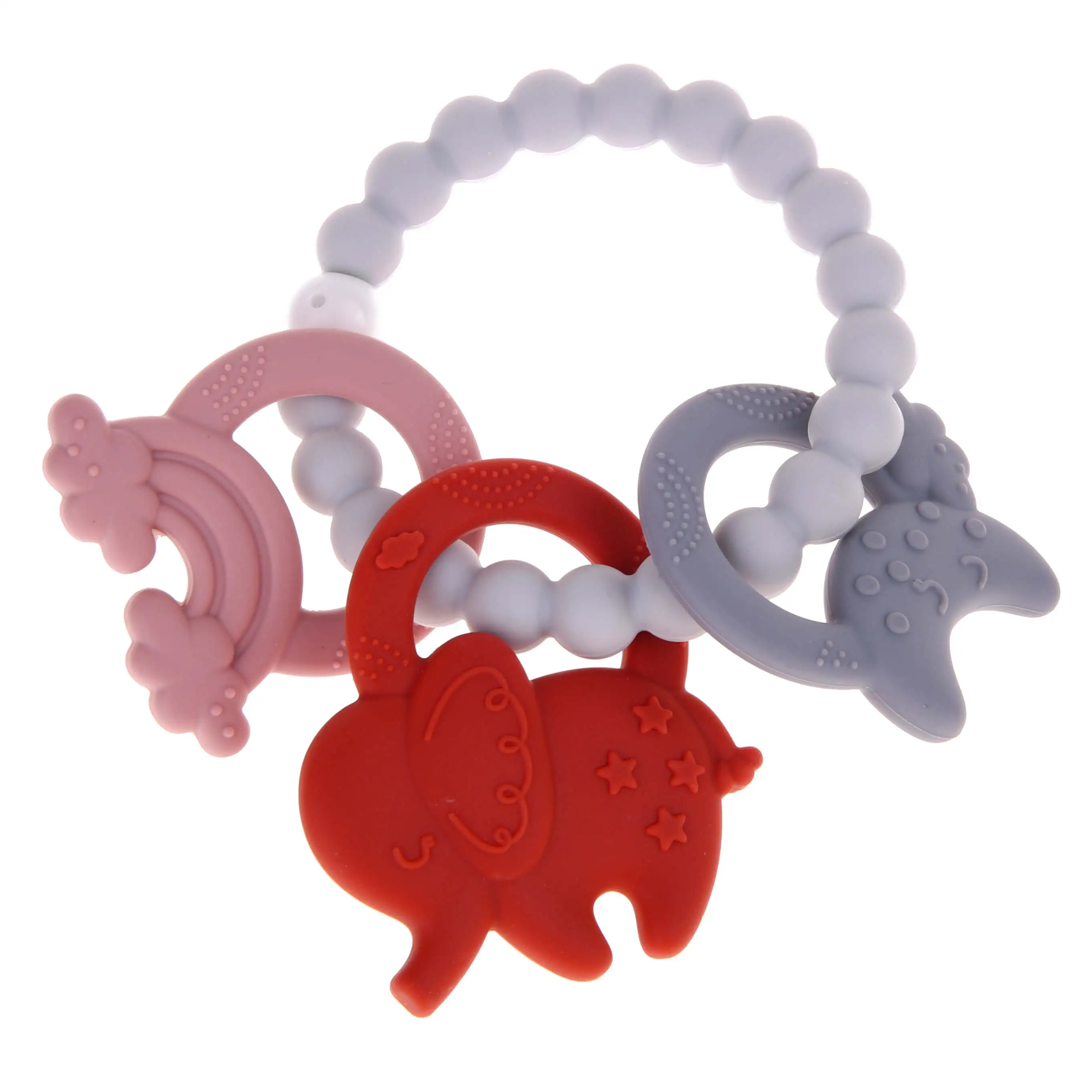 Teething ring pendant elephant red 11 in stock 