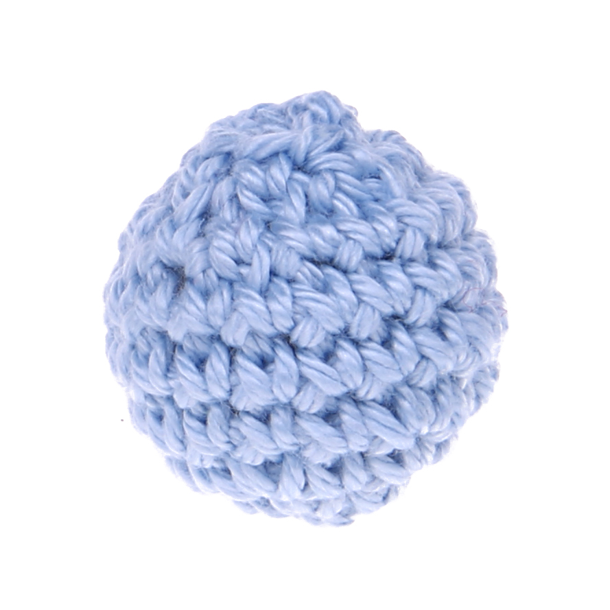 Häkelperle 25mm babyblau 47 auf Lager