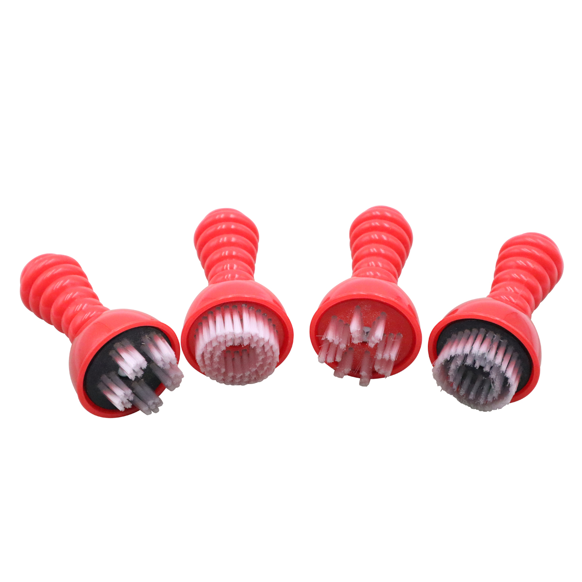 Maniküre Pinsel, Reinigungsbürste, rote Griffl, Drehbürsten, Plastikinstrument