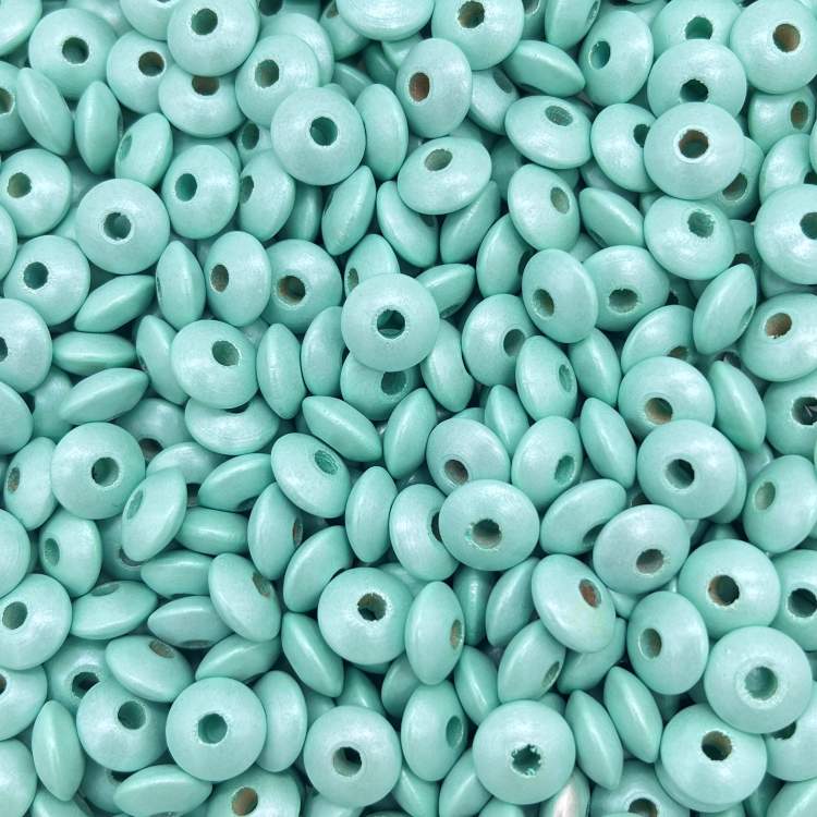 Wooden lenses mother-of-pearl 10mm - 50 pieces mint 66 in stock 