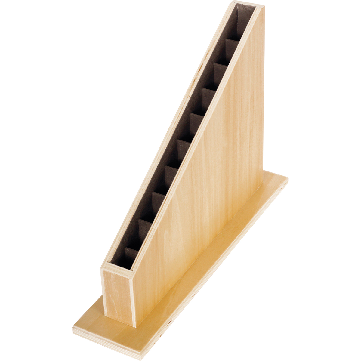 Holz, Kantenförmiger Stifthalter, Schreibtischorganizer, Birkenholz, fein gearbeitet