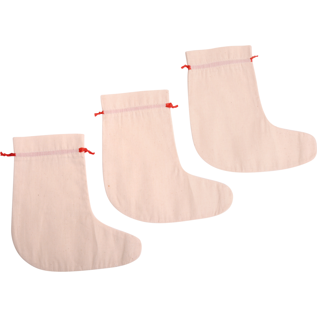 Socken, Stoffsocken, Beige, Knöchelgröße, Rote Schnur